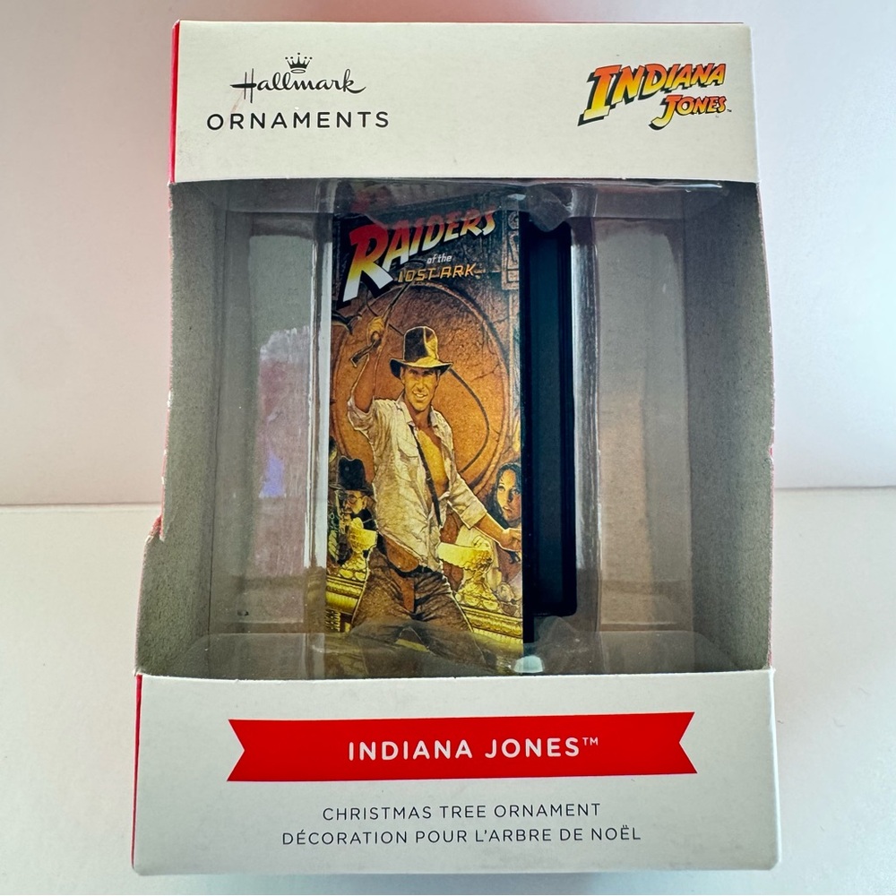 Hallmark Indiana Jones Movie Retro VHS Case Plastic Christmas Ornament NIB
